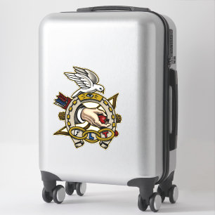 Pegatina Odd Fellows Tattoo Style Horseshoe Trivet