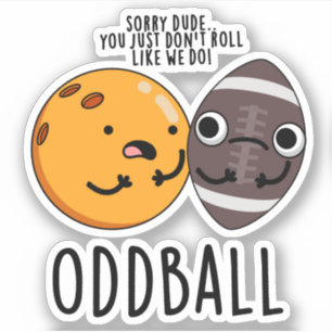 Pegatina Odddball Funny Football Pun