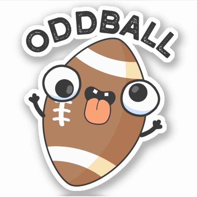 Pegatina Odddball Funny Football Pun (Anverso)
