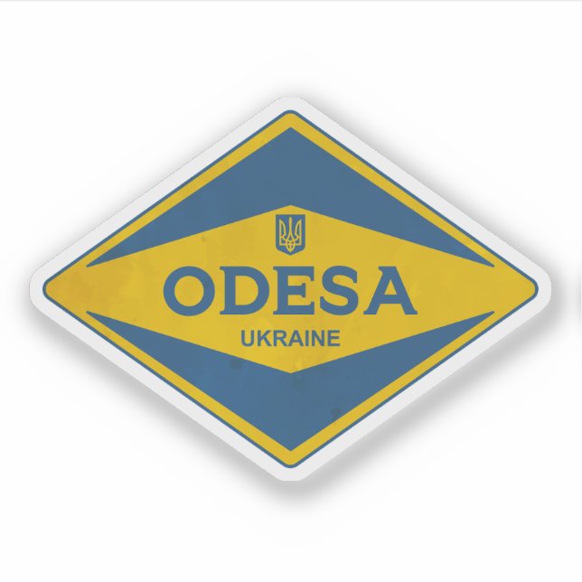 Pegatina Odesa Ukraine Vintage (Anverso)