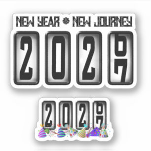 Pegatina Odómetro de Año Nuevo 2027