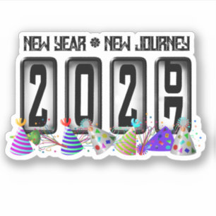 Pegatina Odómetro de Año Nuevo 2027