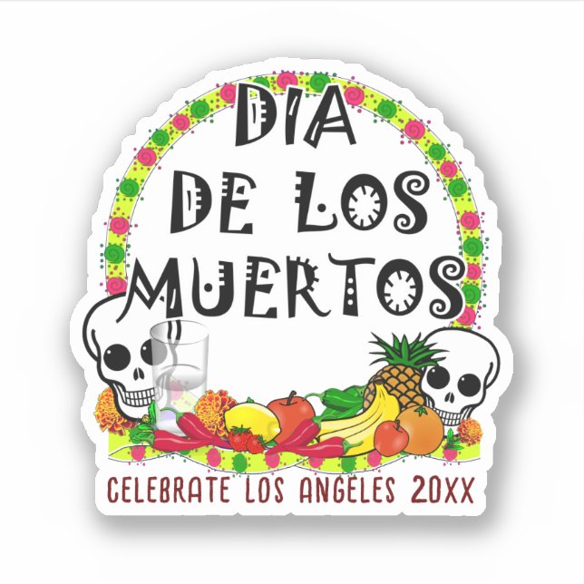 Pegatina Ofertas Para El Día De Los Muertos (Anverso)
