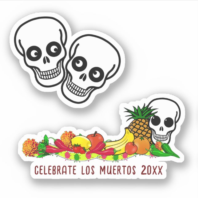 Pegatina Ofertas Para El Día De Los Muertos (Anverso)