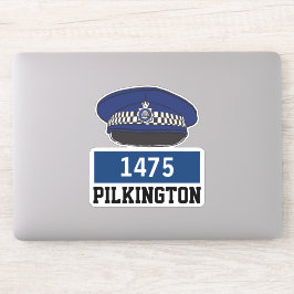 Pegatina Oficial de policía británico de sexo masculino con