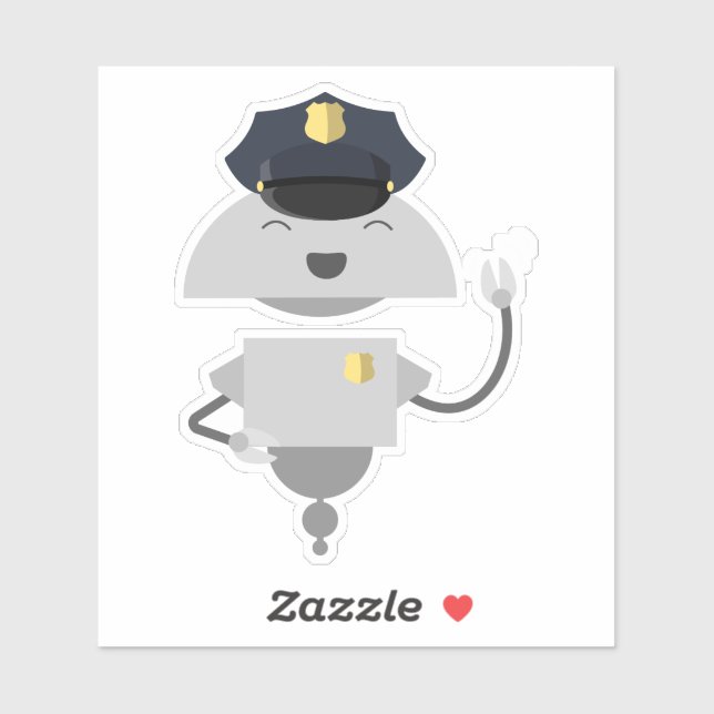 Pegatina Oficial de policía de Mia (Hoja)