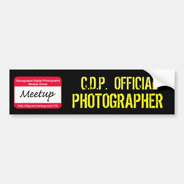 Pegatina OFICIAL del FOTÓGRAFO del CDP (Frente)