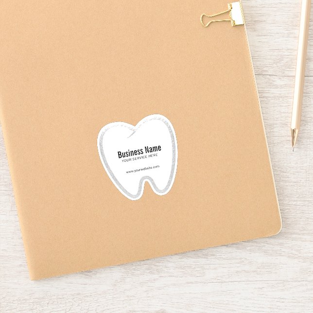 Pegatina Oficina dental del diente blanco del dentista (Cuaderno)