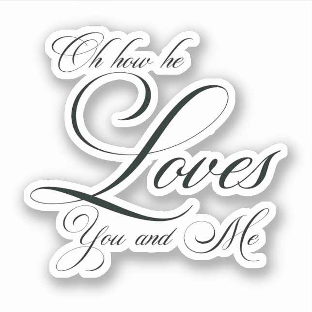 Pegatina Oh, cómo ama (Anverso)