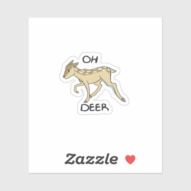 Pegatina Oh Deer Elegant Timeless Style  (Hoja)