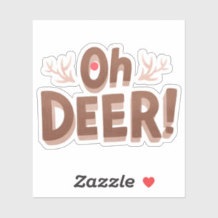 Pegatina Oh Deer Funny Pun Humor