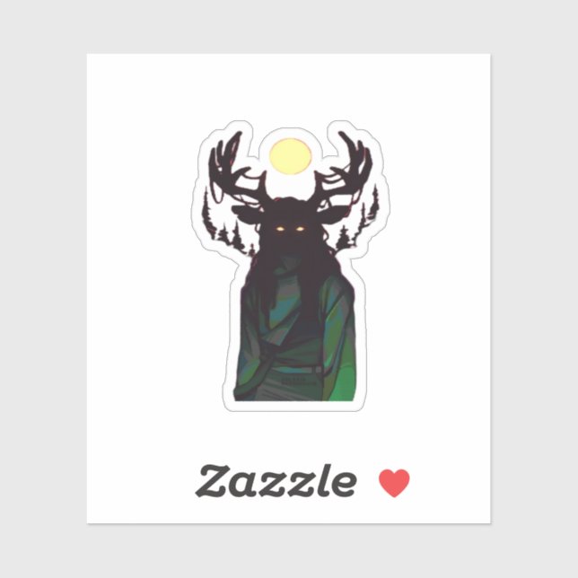 Pegatina Oh Deer Minimal Design  (Hoja)