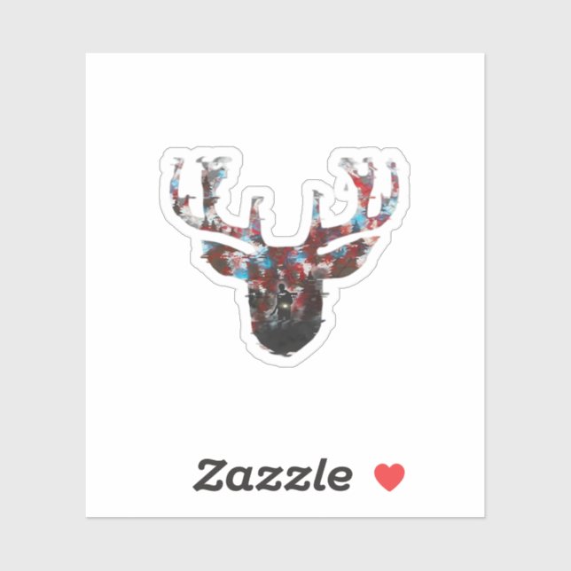 Pegatina Oh Deer Minimal Style  (Hoja)