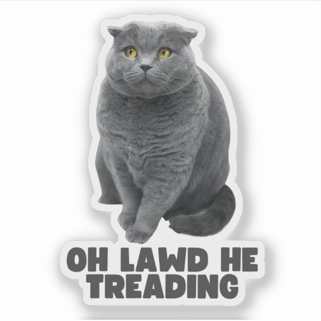 Pegatina Oh Lawd He Tread (Anverso)