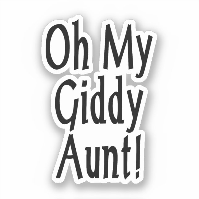 Pegatina ¡Oh, Mi Tía Giddy! (Anverso)