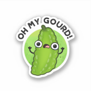 Pegatina Oh My Gourd Funny Veggie Pun