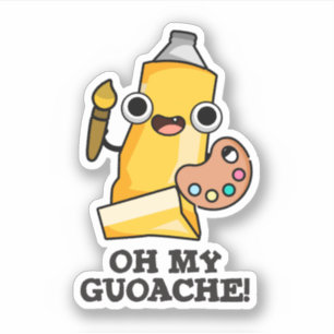 Pegatina Oh My Guoache Funny Artists Paint Pun