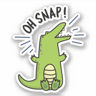 Pegatina Oh Snap Funny Snny Crocodile Pun