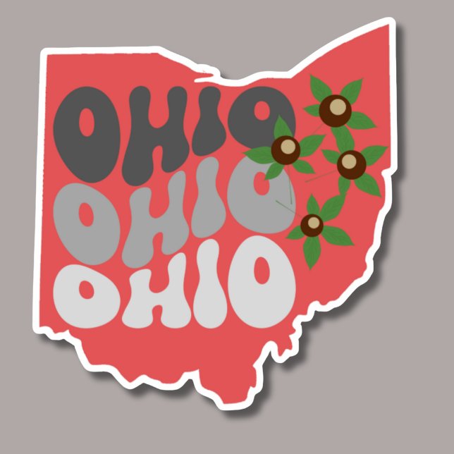Pegatina Ohio Buckeye State impermeable (Subido por el creador)