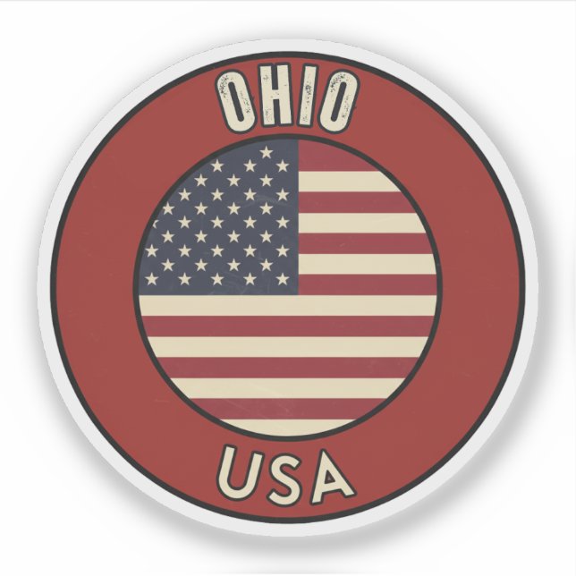 Pegatina Ohio United States of America (Anverso)
