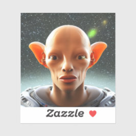 Pegatina Oídos grandes humanos como extranjeros