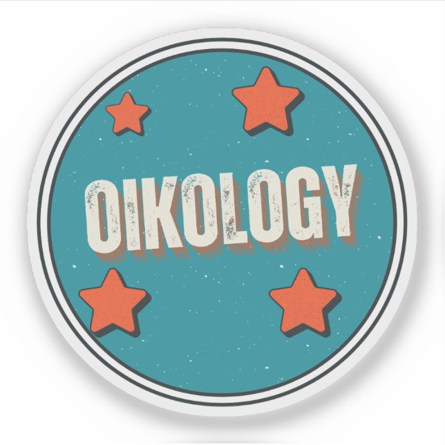 Pegatina Oikología (Anverso)