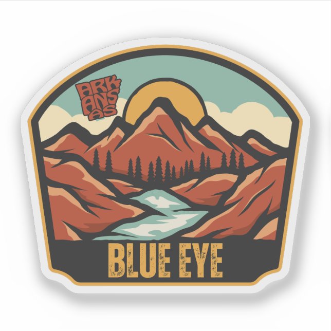 Pegatina Ojo Azul, Arkansas  (Anverso)