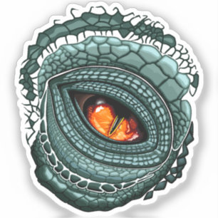Pegatina Ojo de depredador reptil primitivo