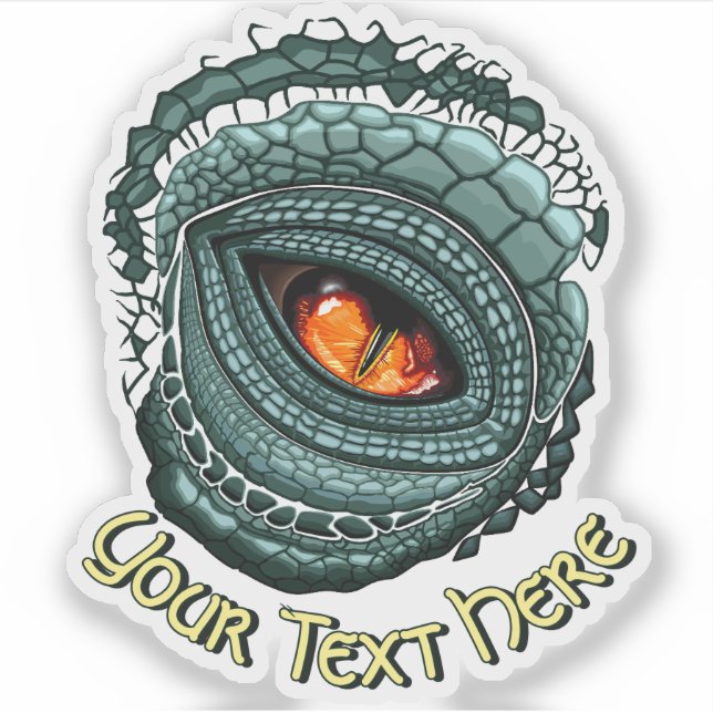 Pegatina Ojo de depredador reptil primitivo (Anverso)