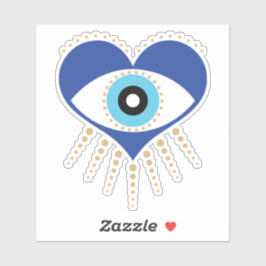 Pegatina Ojo del mal del corazón griego