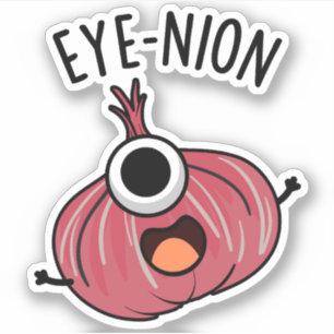 Pegatina Ojo-nion Funny Onion Pun