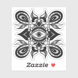 Pegatina Ojo Ornamental - Extraño Estilo Tatuaje Botánico