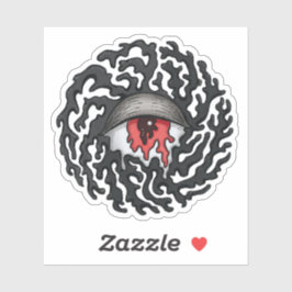 Pegatina Ojo Trippy con Tentacles - Arte Surrealista Trippy