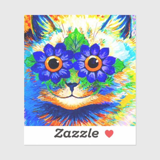 Pegatina Ojos de flor de gato (Hoja)