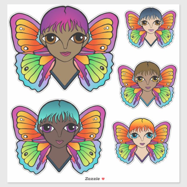 Pegatina Ojos grandes (Hoja)