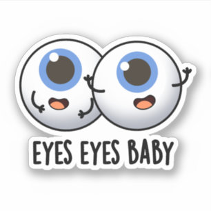 Pegatina Ojos Ojos Bebé Funny Ice Eyeballs Pun