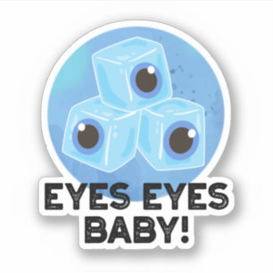 Pegatina Ojos Ojos Bebé Funny Ice Eyeballs Pun
