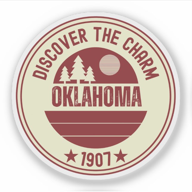 Pegatina Oklahoma Sooners State - OK Gift Idea (Anverso)