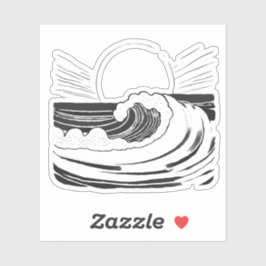 Pegatina Ola oceánica