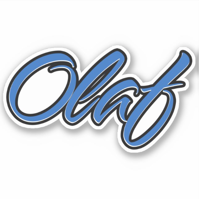 Pegatina Olaf Name blue Aufkleber Sticker Stickerset (Anverso)