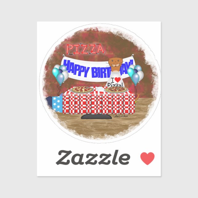 Pegatina Oliver ¡El Otter tiene 6 años! Feliz cumpleaños (Hoja)