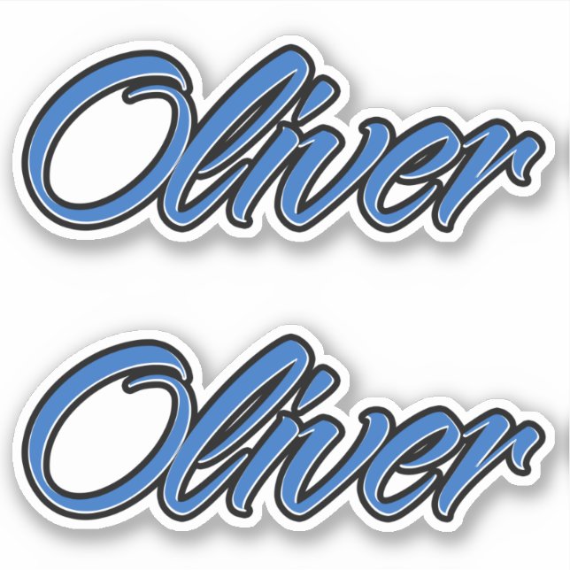 Pegatina Oliver Name blue Aufkleber Sticker Stickerset (Anverso)