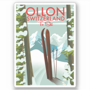 Pegatina Ollon Swiss Ski