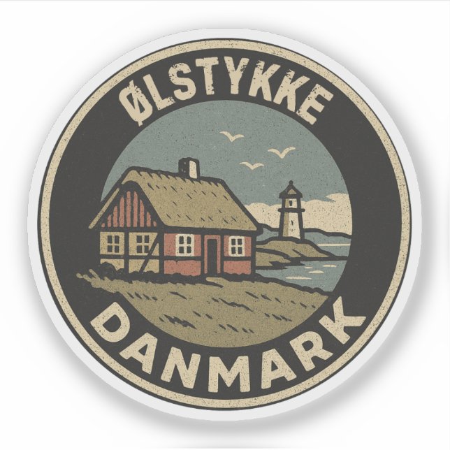 Pegatina Ølstykke, Dinamarca Danmark (Anverso)