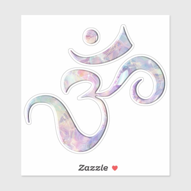 Pegatina Om Mármol Rosa  (Hoja)