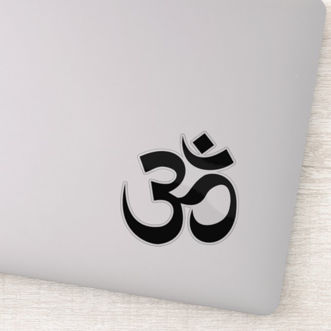 Pegatina Om Symbol Ohm Yoga Budismo Espiritual (Detalle)