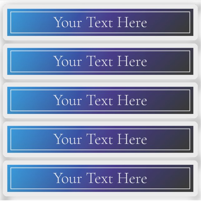 Pegatina Ombre de degradado azul y violeta brillante modern (Anverso)