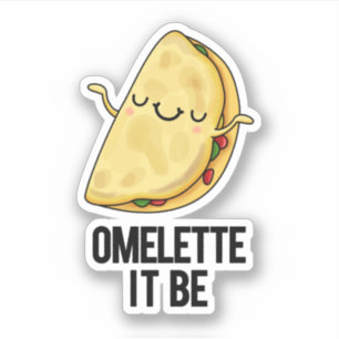 Pegatina Ome-lette Es Gracioso Omelet Pun
