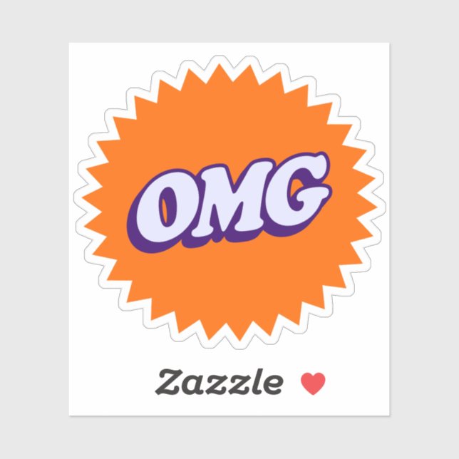 PEGATINA OMG - Gráfico audaz y divertido (Hoja)