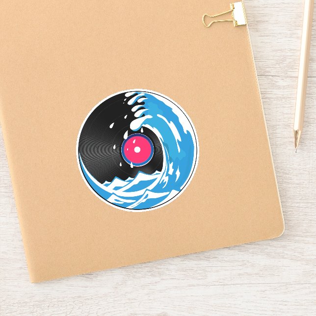 Pegatina Onda de vinilo (Cuaderno)